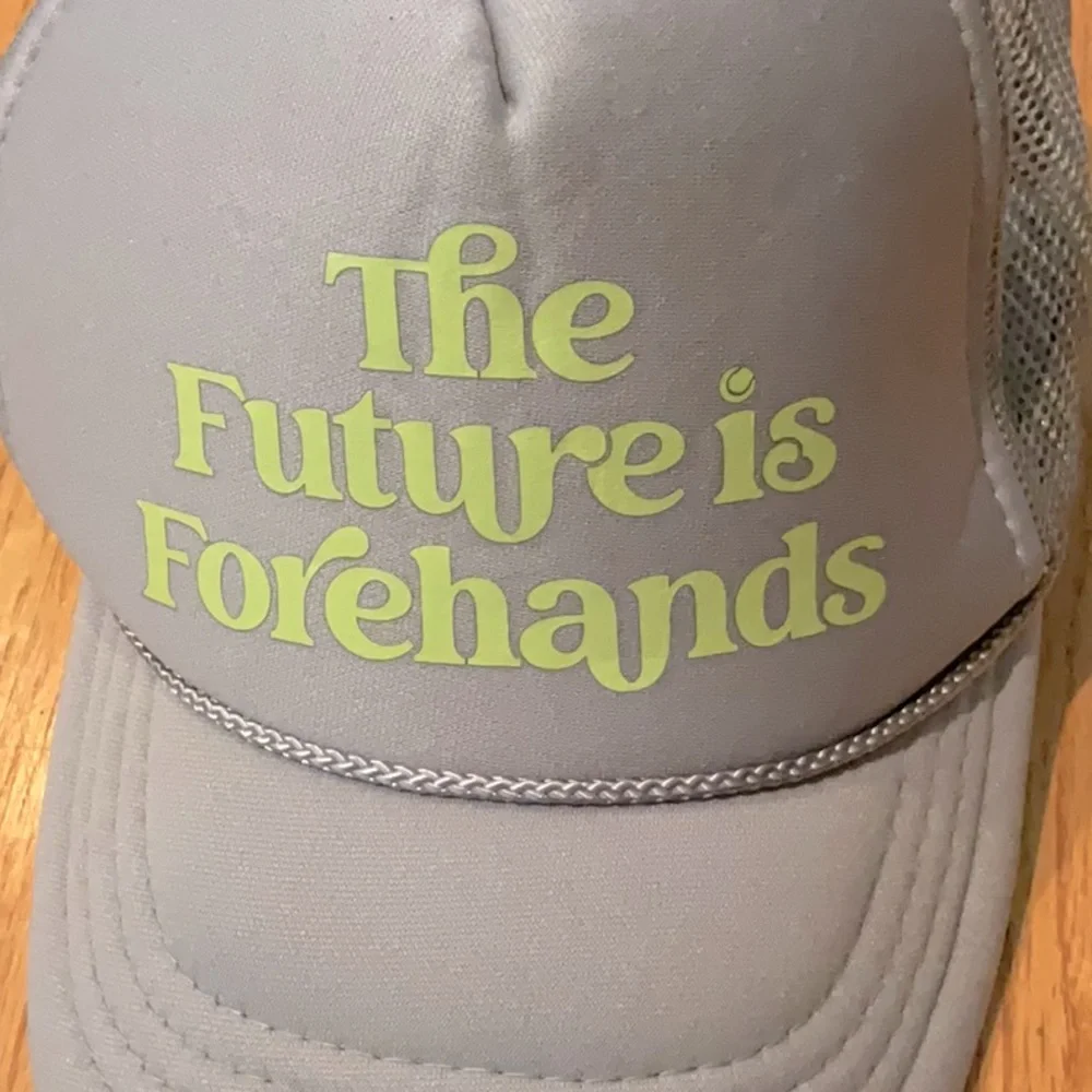 Ace the Moon: The Future is Forehands Trucker Silver HAT - AdjustableO/S Unisex